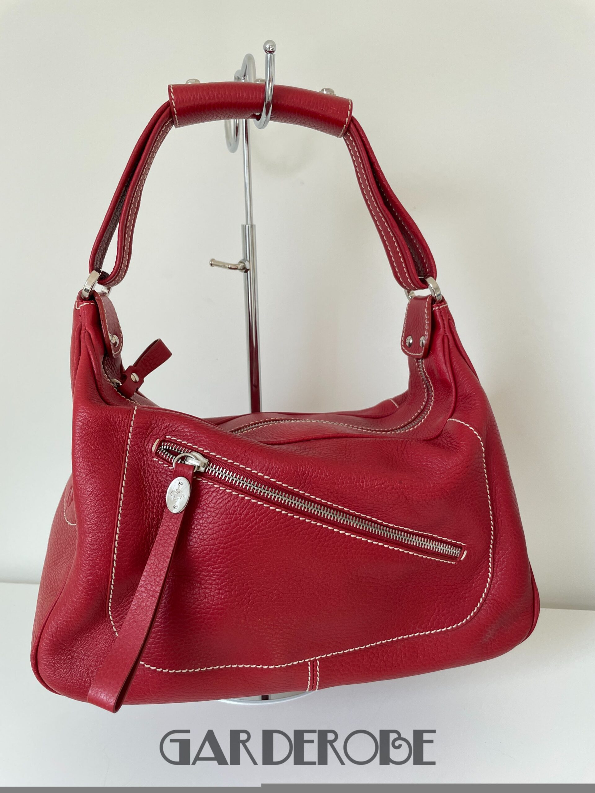 aluminium Getalenteerd Helm Rode stevige Tod's handtas zonder gebruikssporen - Garderobe Vintage  Kortrijk