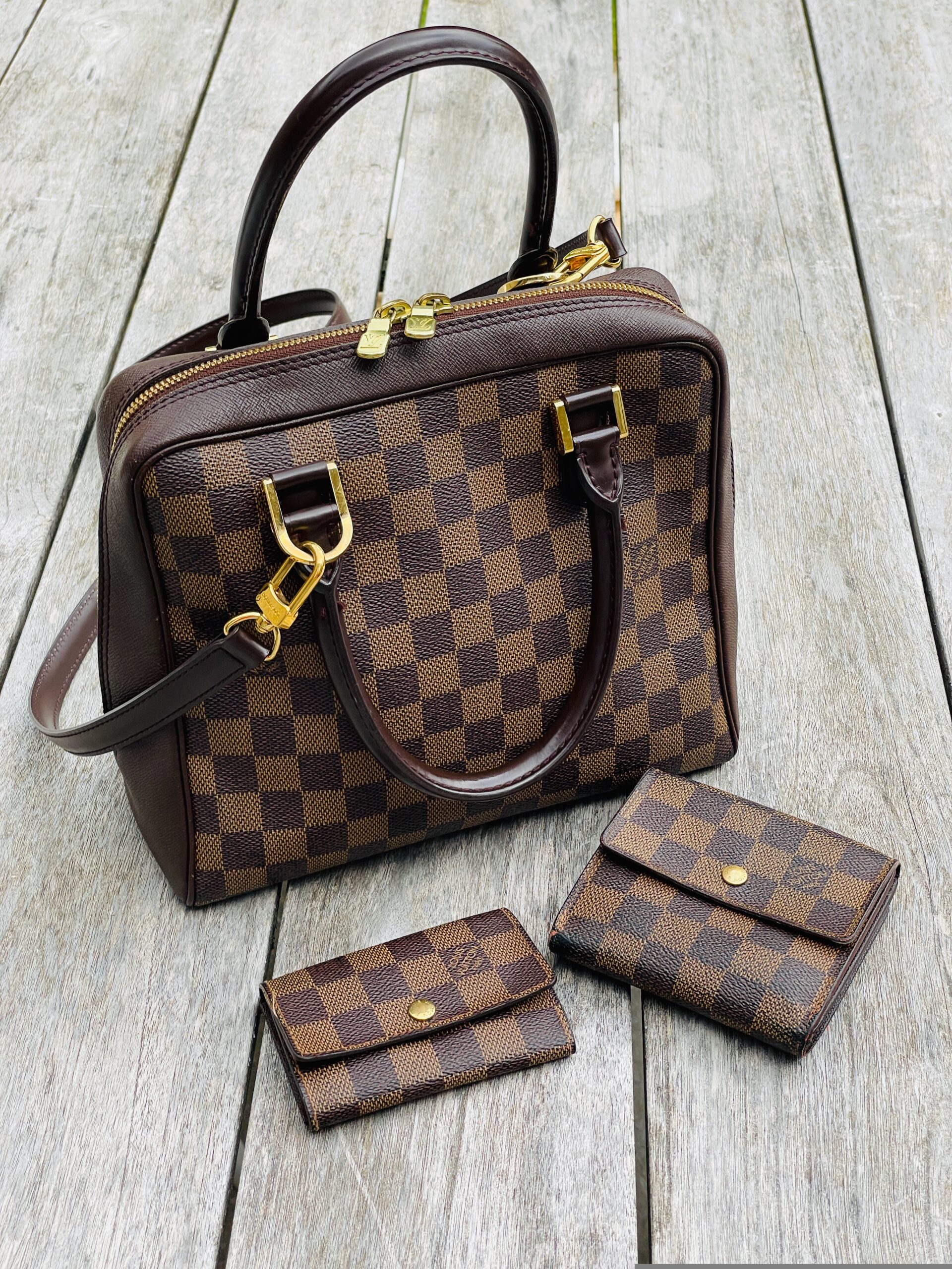 Louis Vuitton Brera handtas in Damier Ebene Garderobe Vintage