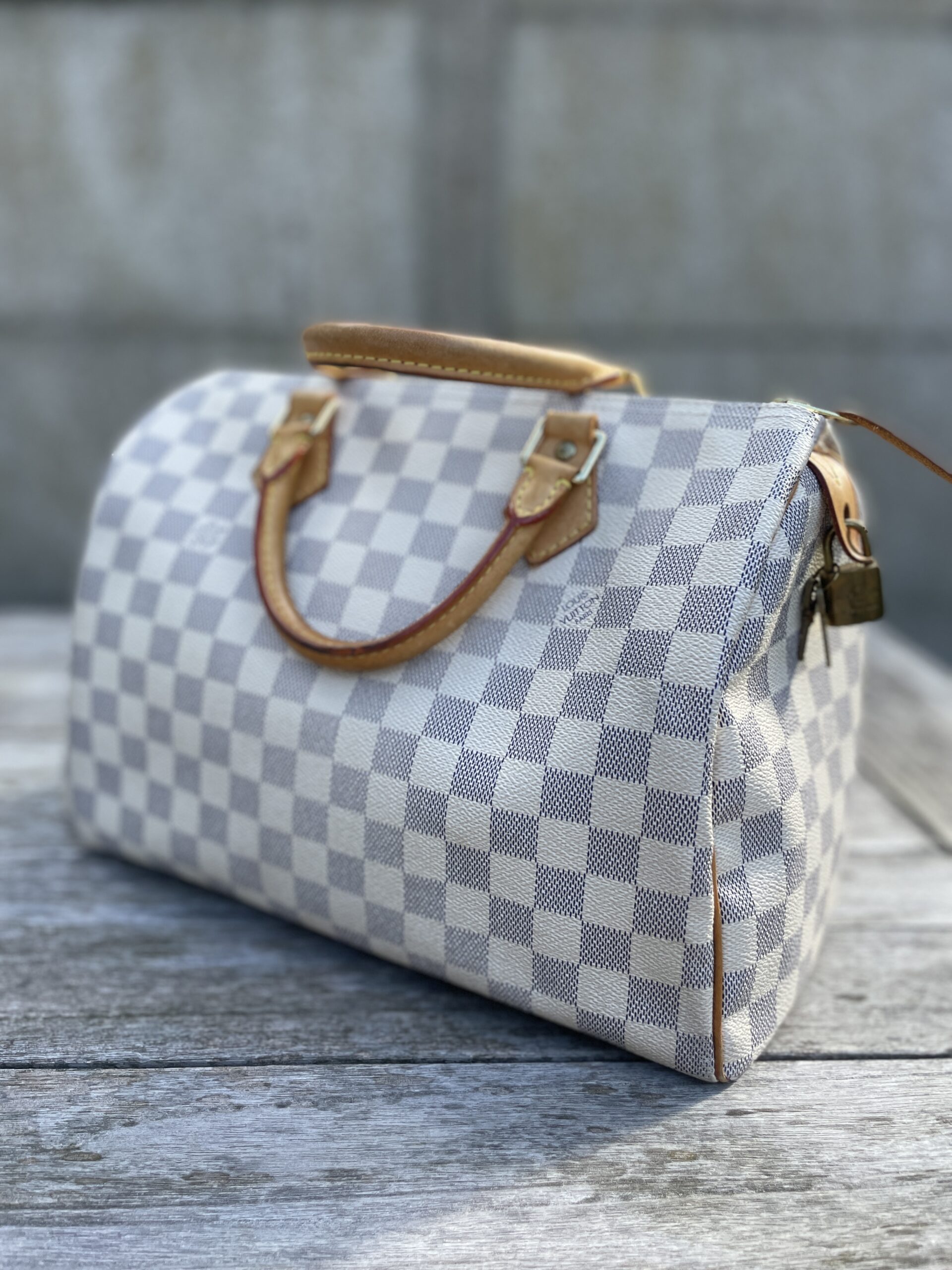 Louis Vuitton Speedy 30 Damier Azur Garderobe Vintage